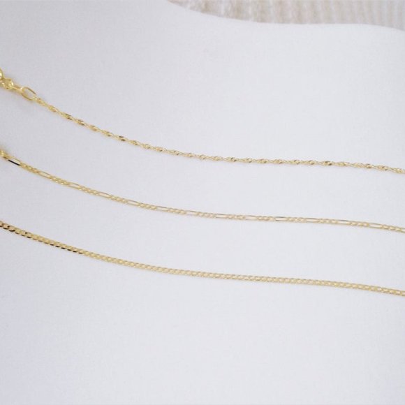 *SOLD* Solid Gold Anklet, 10K Real Gold Ankle Bracelet - Picture 5 of 5